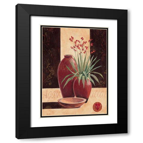 Agavacea Black Modern Wood Framed Art Print with Double Matting by Renee