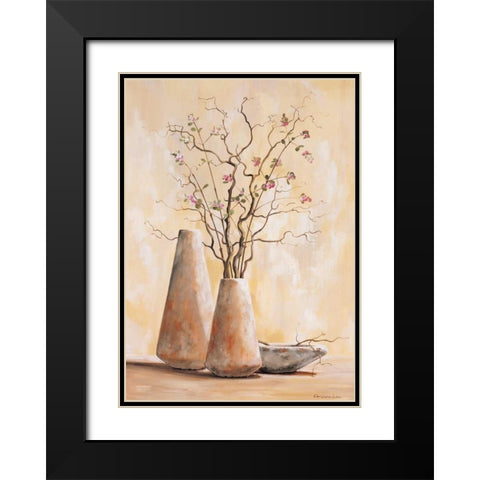 Red berries I Black Modern Wood Framed Art Print with Double Matting by Lien, Christopher
