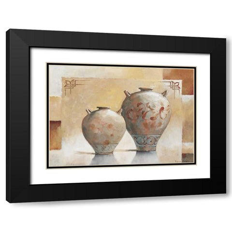 Vases I Black Modern Wood Framed Art Print with Double Matting by Alberto, Tanya