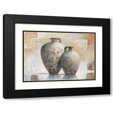 Vases II Black Modern Wood Framed Art Print with Double Matting by Alberto, Tanya