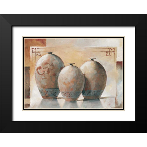 Vases III Black Modern Wood Framed Art Print with Double Matting by Alberto, Tanya