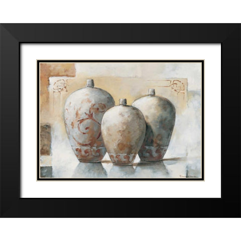 Vases IV Black Modern Wood Framed Art Print with Double Matting by Alberto, Tanya