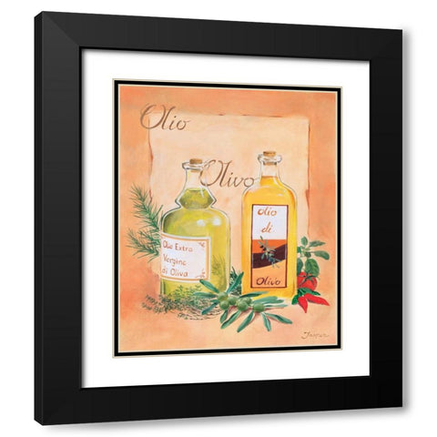 Olio Olivo Black Modern Wood Framed Art Print with Double Matting by Jasper