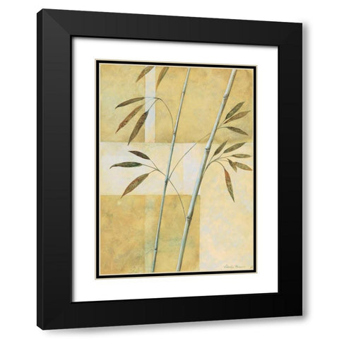 Bamboo I Black Modern Wood Framed Art Print with Double Matting by Prosnov, Valerie