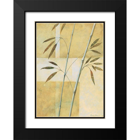 Bamboo I Black Modern Wood Framed Art Print with Double Matting by Prosnov, Valerie