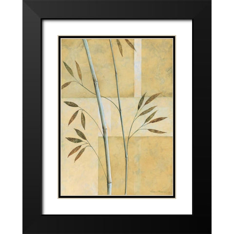 Bamboo II Black Modern Wood Framed Art Print with Double Matting by Prosnov, Valerie