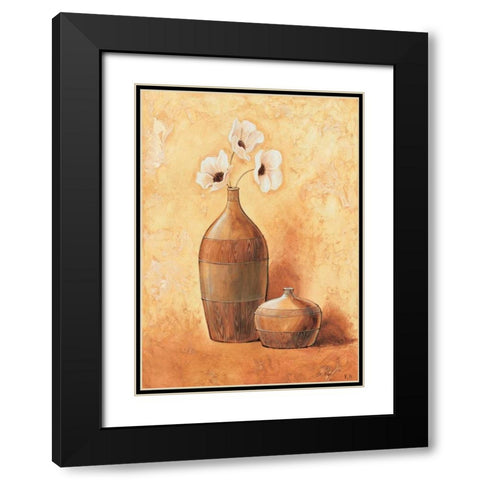 Morning Daisy II Black Modern Wood Framed Art Print with Double Matting by Nauts, Frans