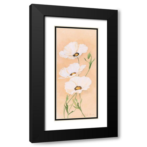 White poppy III Black Modern Wood Framed Art Print with Double Matting by Boucher, Nathalie