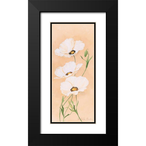 White poppy III Black Modern Wood Framed Art Print with Double Matting by Boucher, Nathalie