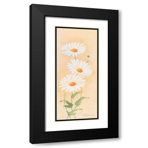 White margarite I Black Modern Wood Framed Art Print with Double Matting by Boucher, Nathalie