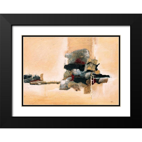 Structure I Black Modern Wood Framed Art Print with Double Matting by Christiaans, Dien
