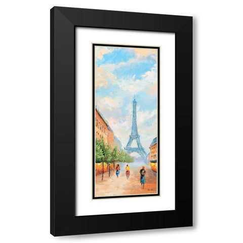 Paris VI Black Modern Wood Framed Art Print with Double Matting by Renee