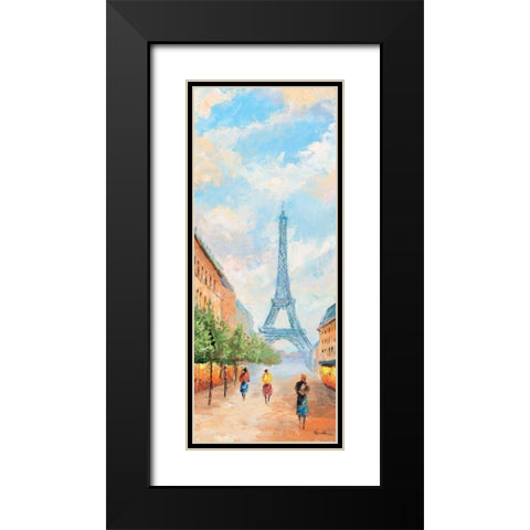 Paris VI Black Modern Wood Framed Art Print with Double Matting by Renee
