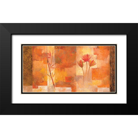 Lush floral I Black Modern Wood Framed Art Print with Double Matting by Boucher, Nathalie