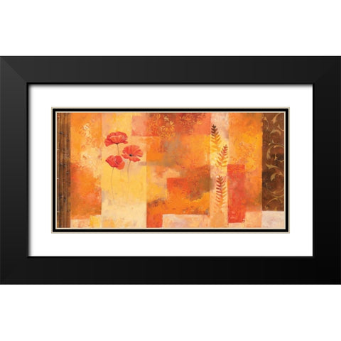 Lush floral II Black Modern Wood Framed Art Print with Double Matting by Boucher, Nathalie