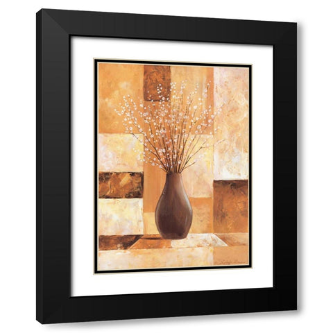 Twigs with white I Black Modern Wood Framed Art Print with Double Matting by Boucher, Nathalie