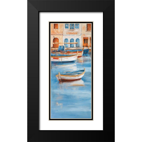 View on water I Black Modern Wood Framed Art Print with Double Matting by Burgy
