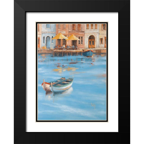 View on water II Black Modern Wood Framed Art Print with Double Matting by Burgy