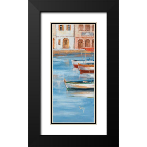 View on water III Black Modern Wood Framed Art Print with Double Matting by Burgy