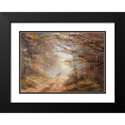 Autumn view Black Modern Wood Framed Art Print with Double Matting by Withaar, Reint