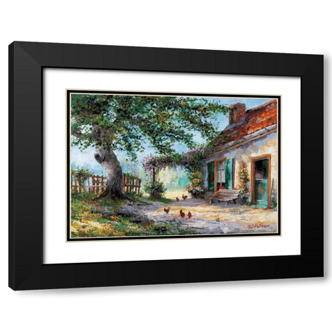 Summer in France Black Modern Wood Framed Art Print with Double Matting by Withaar, Reint