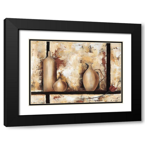 Stillife with vases I Black Modern Wood Framed Art Print with Double Matting by Florenti, Isa