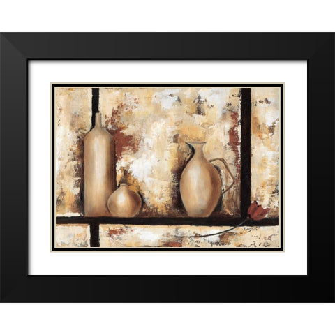Stillife with vases I Black Modern Wood Framed Art Print with Double Matting by Florenti, Isa