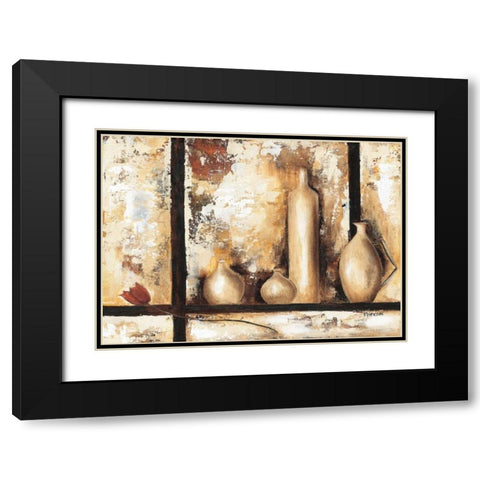 Stillife with vases II Black Modern Wood Framed Art Print with Double Matting by Florenti, Isa