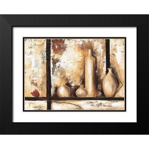 Stillife with vases II Black Modern Wood Framed Art Print with Double Matting by Florenti, Isa