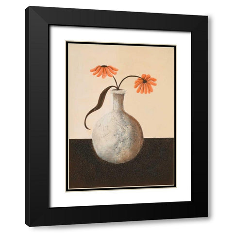Orange beauty  I Black Modern Wood Framed Art Print with Double Matting by Hedy