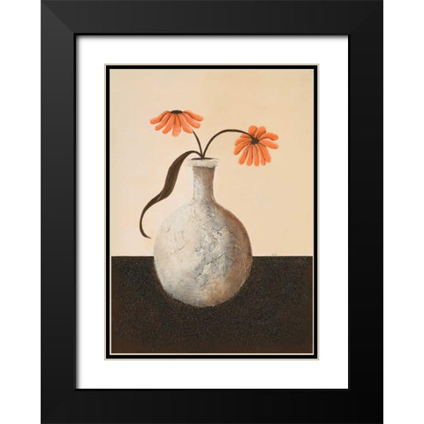 Orange beauty  I Black Modern Wood Framed Art Print with Double Matting by Hedy