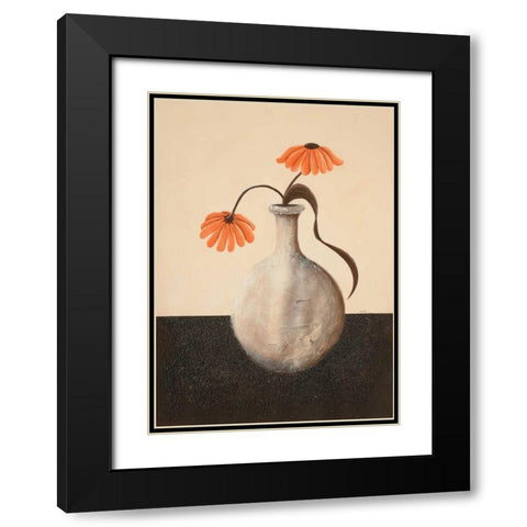 Orange beauty II Black Modern Wood Framed Art Print with Double Matting by Hedy