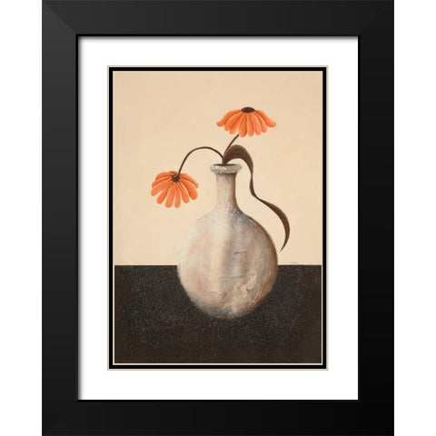 Orange beauty II Black Modern Wood Framed Art Print with Double Matting by Hedy
