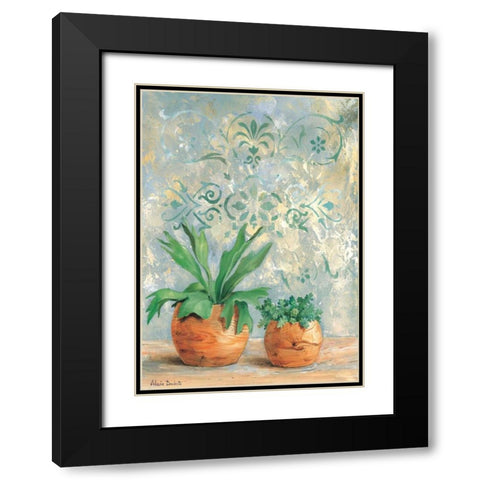 Green plants I Black Modern Wood Framed Art Print with Double Matting by Dubois, Alain