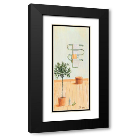 Bathroom in green II Black Modern Wood Framed Art Print with Double Matting by Jasper
