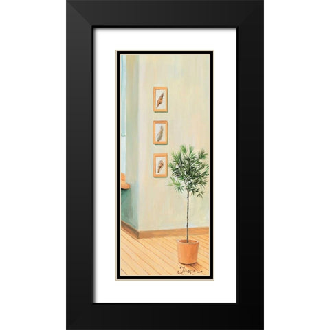 Bathroom in green III Black Modern Wood Framed Art Print with Double Matting by Jasper