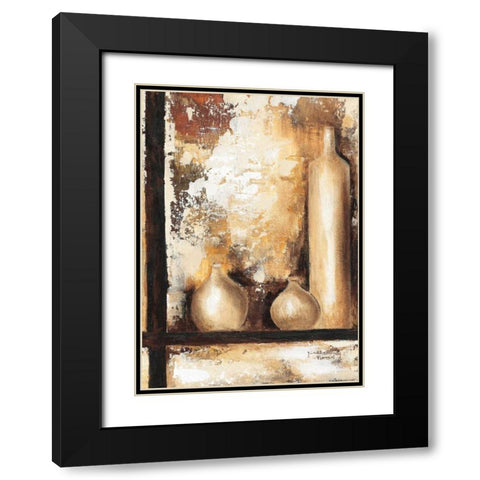Vases II Black Modern Wood Framed Art Print with Double Matting by Florenti, Isa