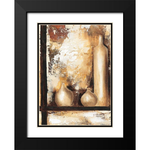 Vases II Black Modern Wood Framed Art Print with Double Matting by Florenti, Isa