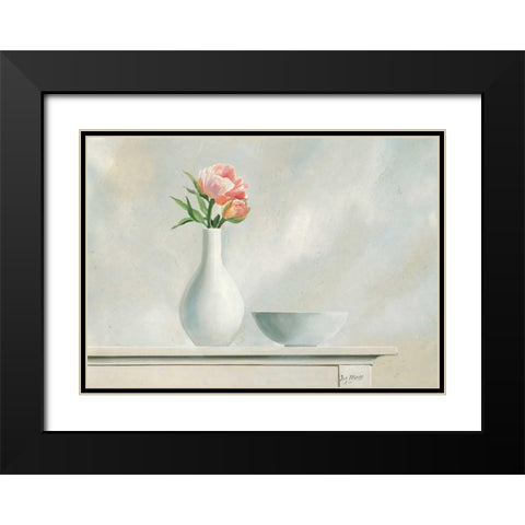 Pink Dream I Black Modern Wood Framed Art Print with Double Matting by Maas, Isa