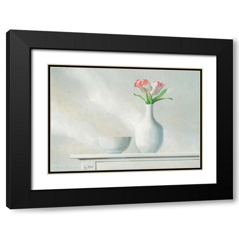 Pink Dream II Black Modern Wood Framed Art Print with Double Matting by Maas, Isa
