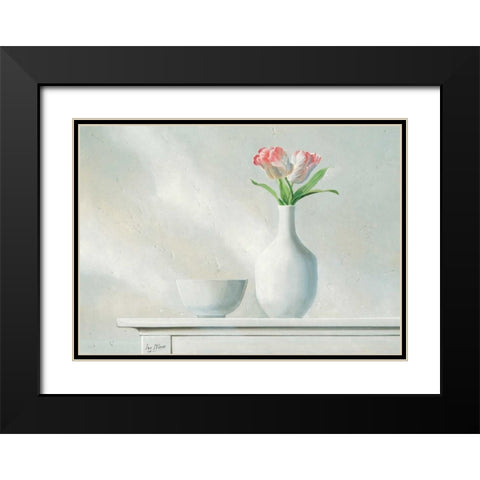 Pink Dream II Black Modern Wood Framed Art Print with Double Matting by Maas, Isa