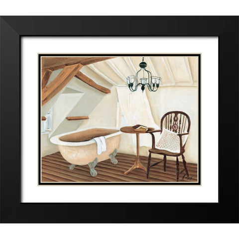 Calm bath III Black Modern Wood Framed Art Print with Double Matting by Hedy