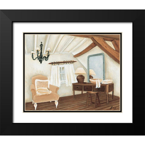 Calm bath IV Black Modern Wood Framed Art Print with Double Matting by Hedy