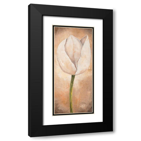 Tulip on beige III Black Modern Wood Framed Art Print with Double Matting by Lotus, Lenna