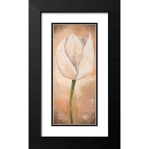 Tulip on beige III Black Modern Wood Framed Art Print with Double Matting by Lotus, Lenna