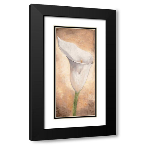 Calla Lilly I Black Modern Wood Framed Art Print with Double Matting by Lotus, Lenna