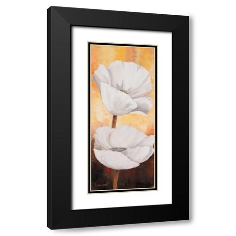 White flowers I Black Modern Wood Framed Art Print with Double Matting by Lotus, Lenna