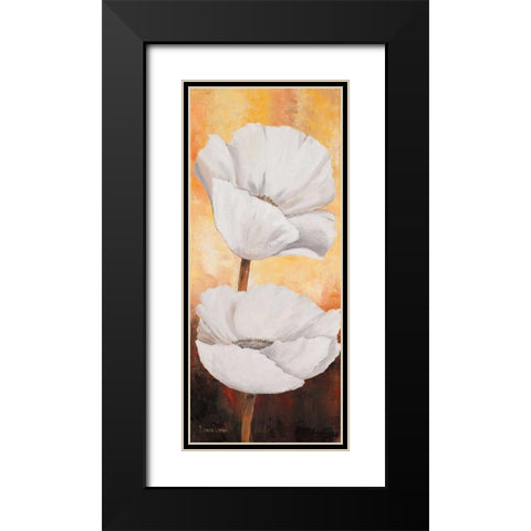 White flowers I Black Modern Wood Framed Art Print with Double Matting by Lotus, Lenna