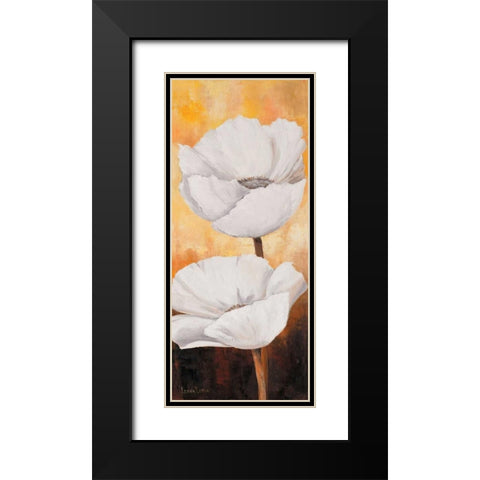 White flowers III Black Modern Wood Framed Art Print with Double Matting by Lotus, Lenna