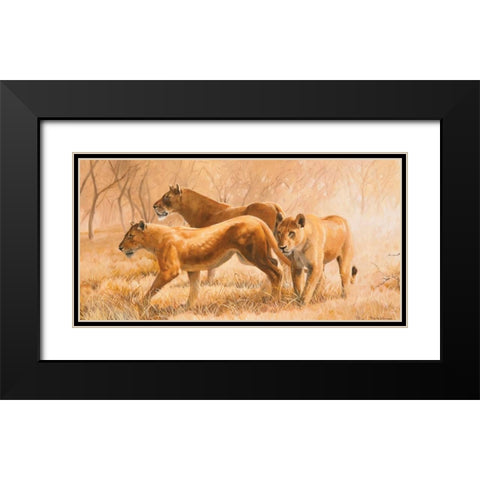 Pride animals Black Modern Wood Framed Art Print with Double Matting by Norman, Frank